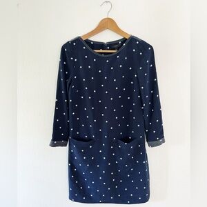 J.Crew Long Sleeve Polka Dot Shift Dress